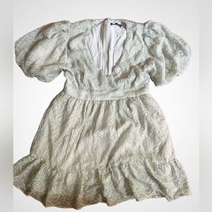 Lulu's Mint Green Crinkle baby doll Dress